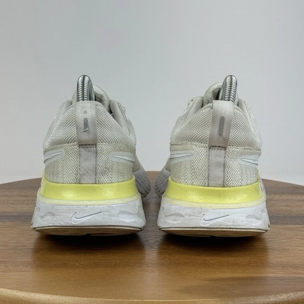 Womens Nike React Infinity Run Flyknit 2 White Light Citron Running Shoes Size 9